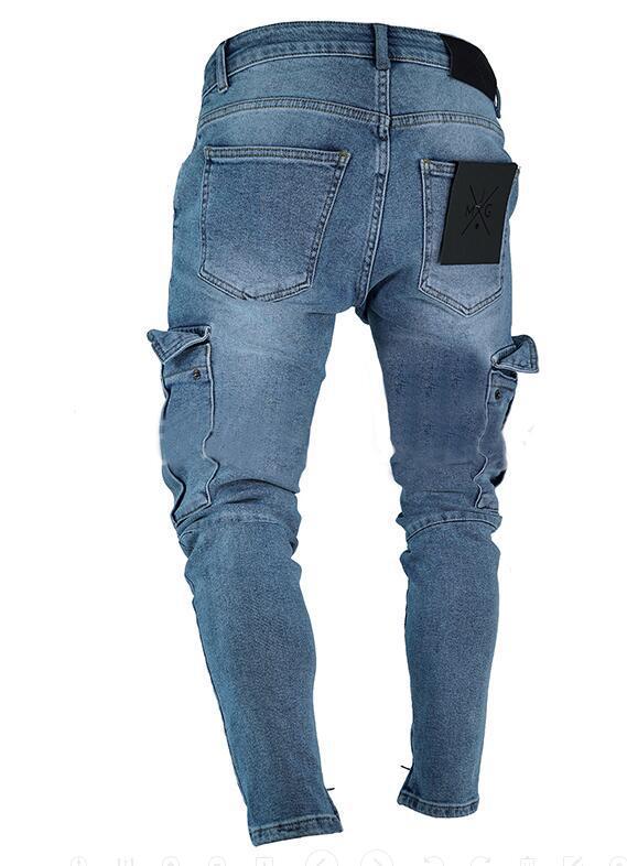 Men's Jeans Trendy Knee Hole Zipper