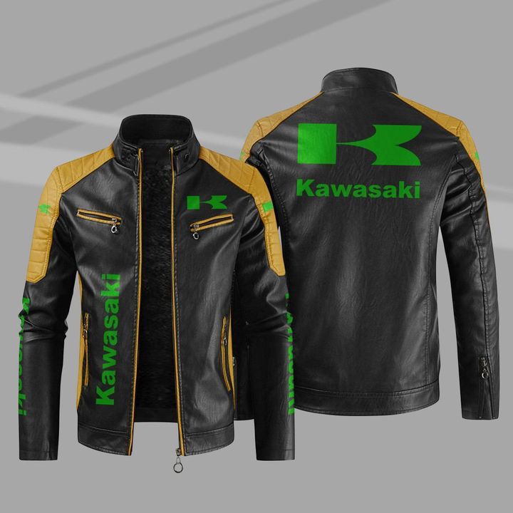 Kawasaki Motorcycle Leather Jacket