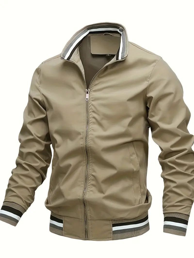 Baseball Unhooded Slim Fit Jacket